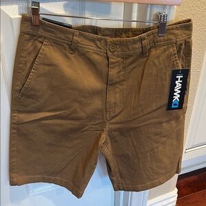 Tony Hawk Men's Brown Flat Front Shorts